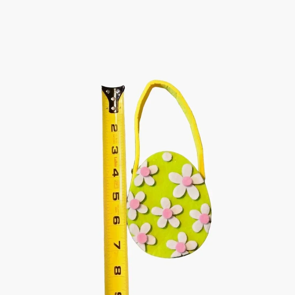 Easter Bunny Hair Ribbon Pink White Girls Bow Barrette Daisy Egg Basket Gift Bag